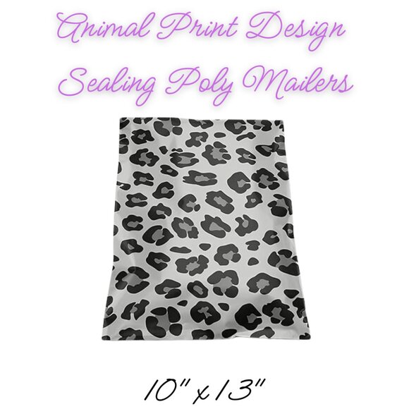 Other - Animal Print Design Poly Mailers Qty 20 Size 10x13